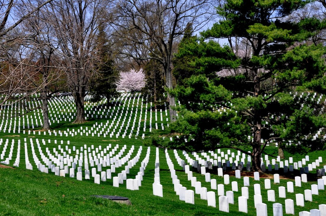 Graves at Arlington National Cemetery near Washington DC