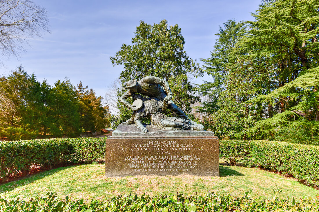 Richard Rowland Kirkland Monument in Fredericksburg, Virginia -- known as The Angel of Marye's Heights