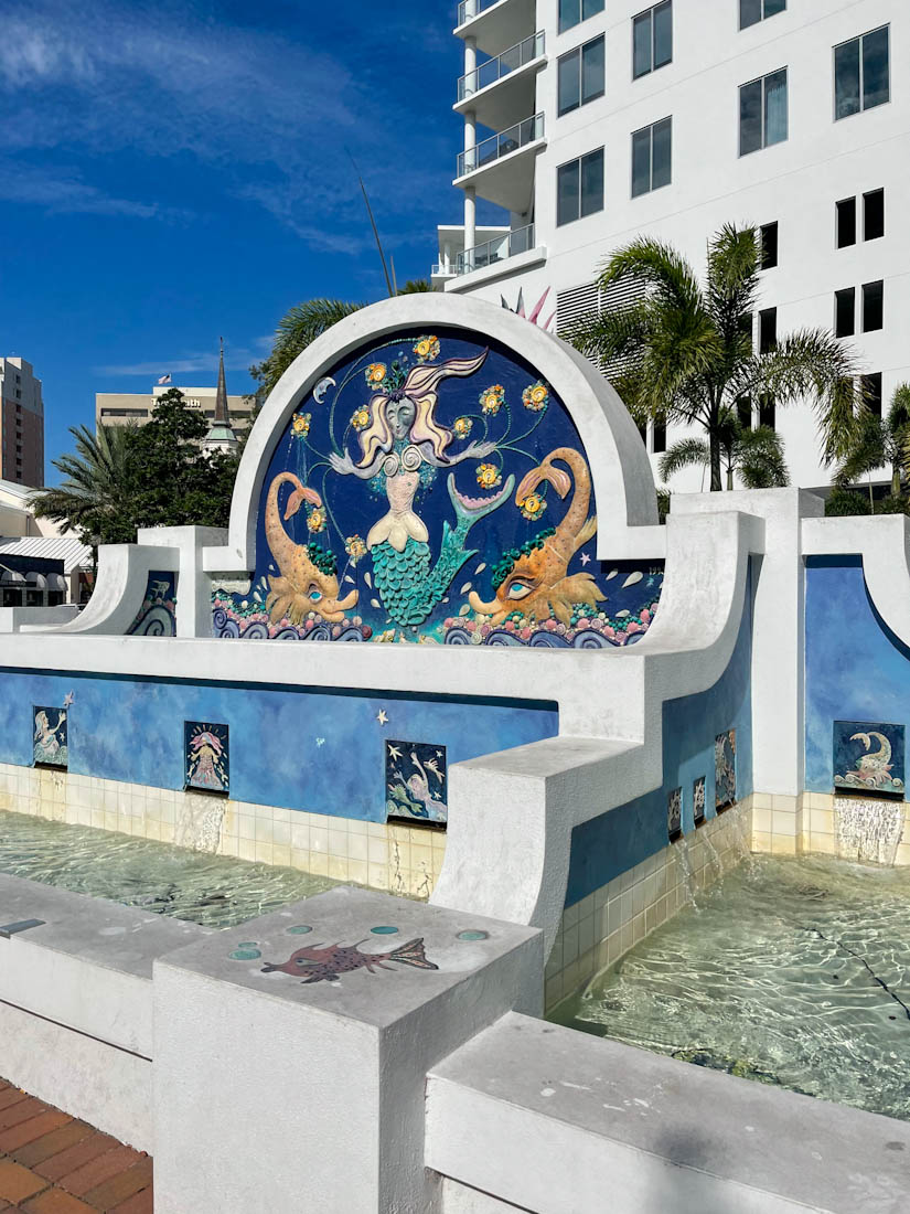 Mermaid Fountain Downtown Sarasota Florida