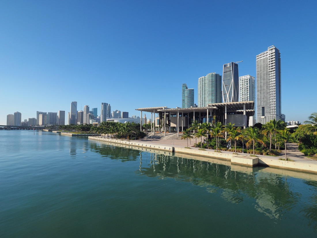 Water at Miami's Government Cut with views over Perez Art Museum
