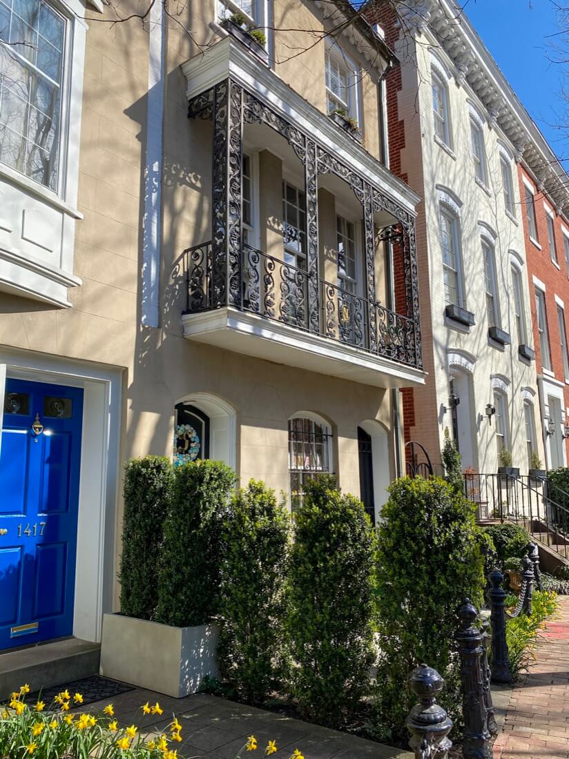 Beautiful homes on Georgetown in Washington DC