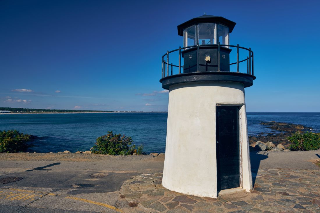 View of Lobster Point Lighthouse, Ogunquit, ME.