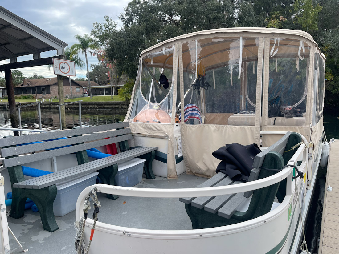 Manatees in Paradise boat Three Sister Spring area Crystal River Florida