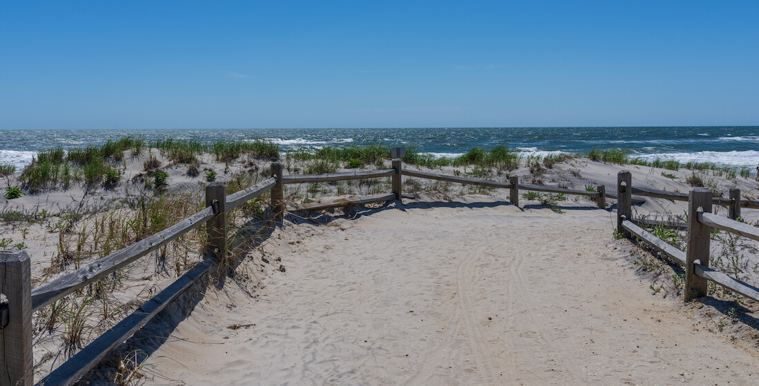 Entrance to a beach in Sea Isle City New Jersey