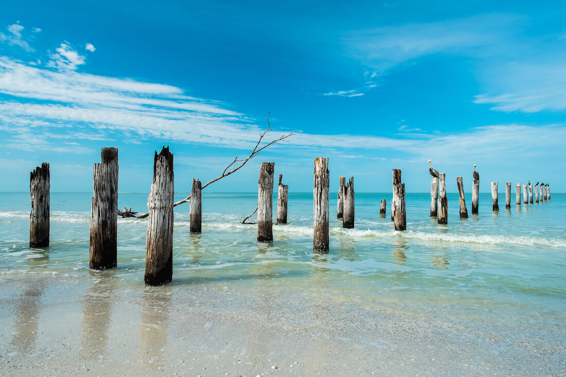 Remnants of the Ancient Pier at Fort Myers Beach