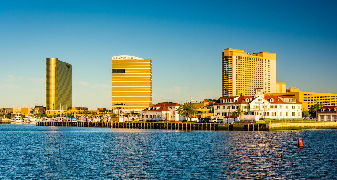 Casinos along the waterfront in Atlantic City, New Jersey
