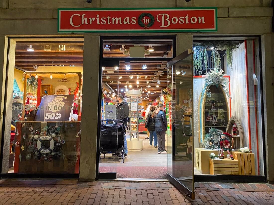 Christmas in Boston store Boston Massachusetts
