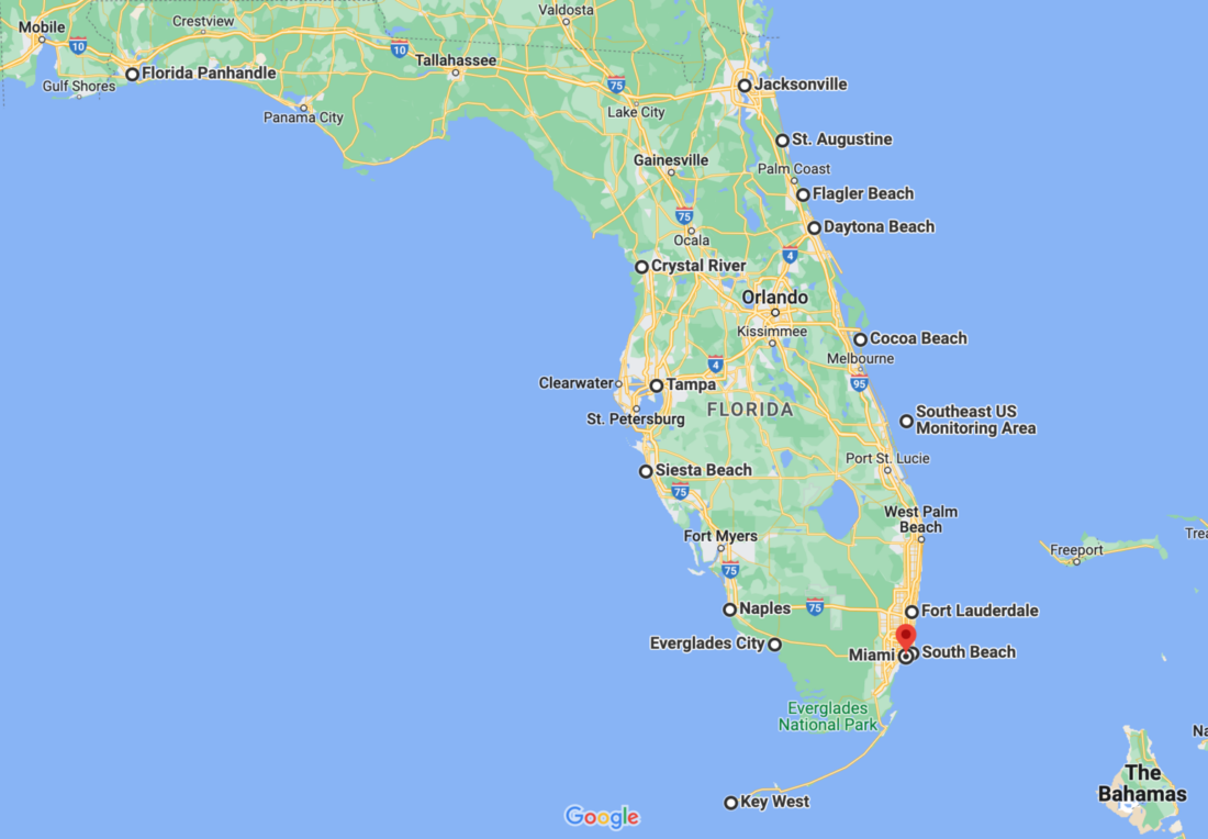 Florida Ring Road Trip Map