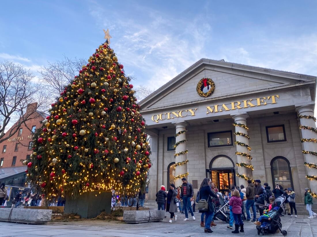 Quincy Market Christmas Tree Boston Massachusetts