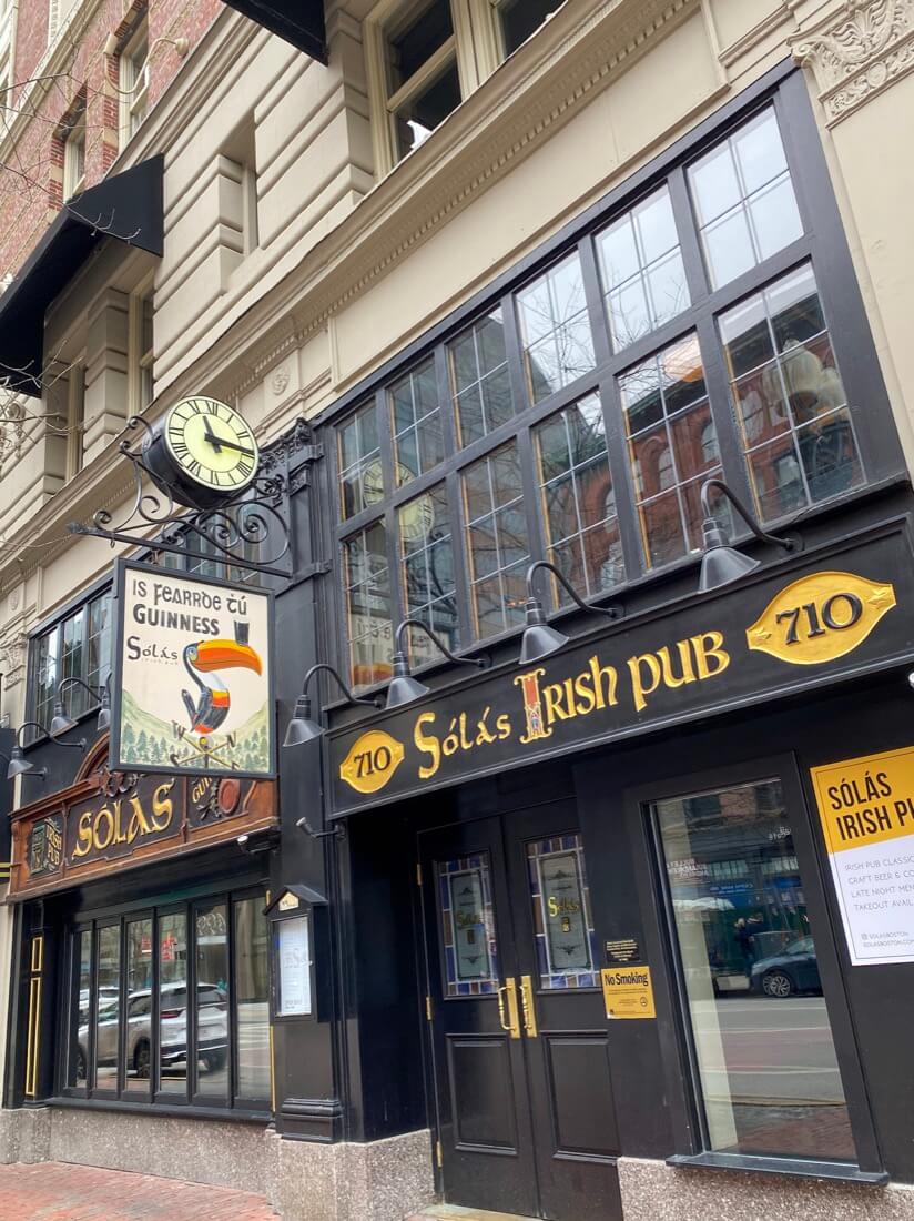 Solas Irish Pub in Boston Massachusetts