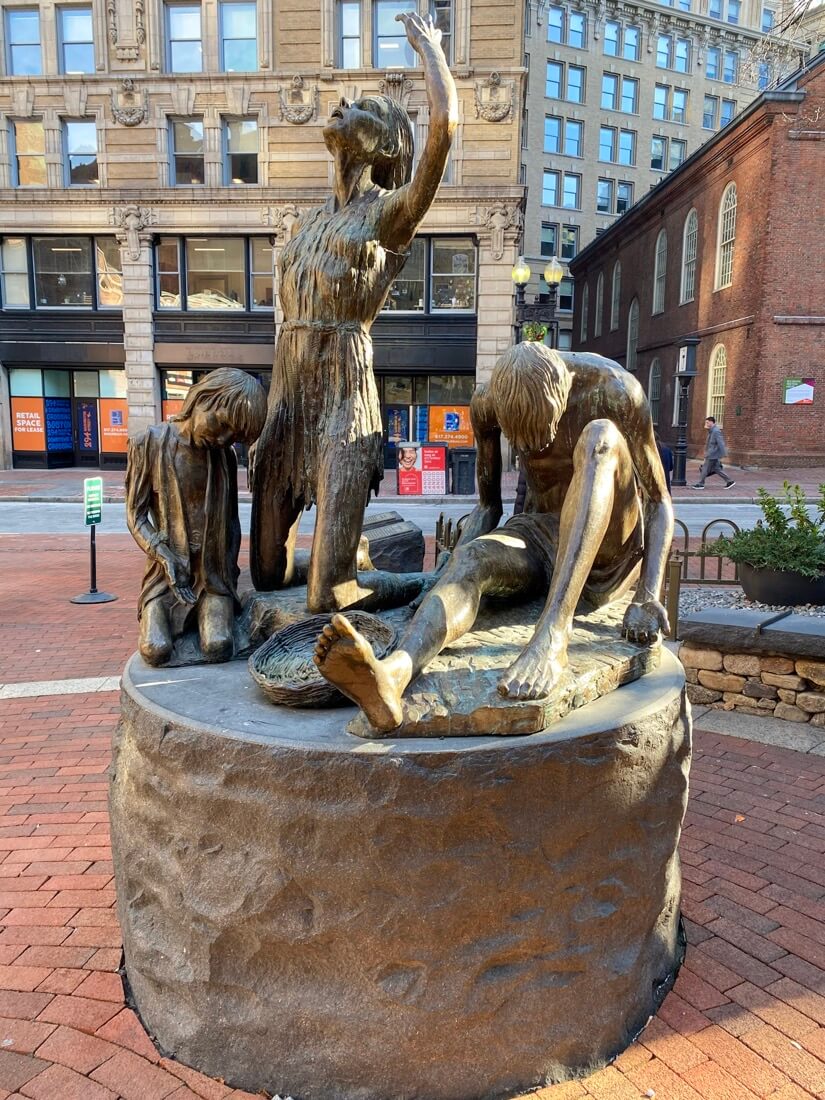 The Boston Irish Famine Memorial Boston Massachusetts