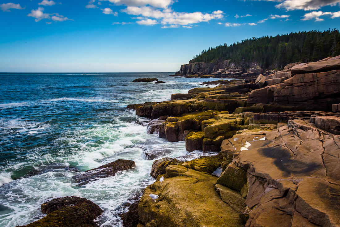 Otter Cliffs and the Atlantic Ocean in Acadia National Park, Maine