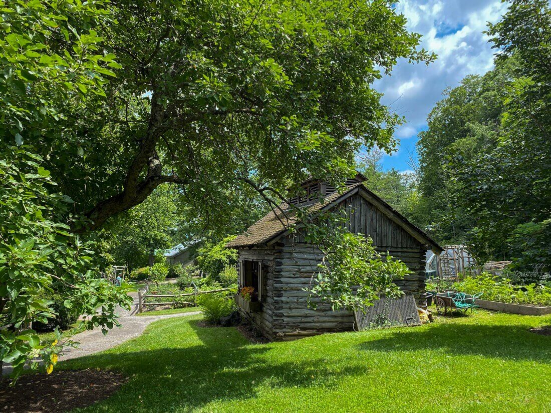 Small shack at the Berkshire Botanical Garden in Stockbridge in the Berkshires Massachusetts