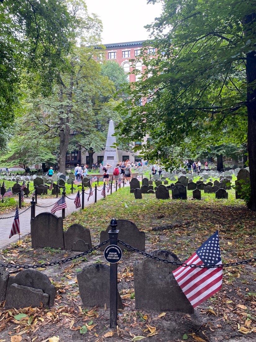 The Old Granary Burying Ground in Boston Massachusetts