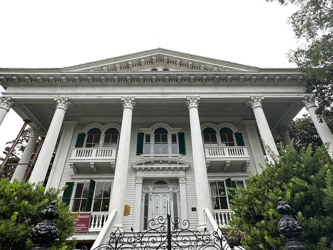 White painted historic Bellamy Mansion Museum of Wilmington North Carolina