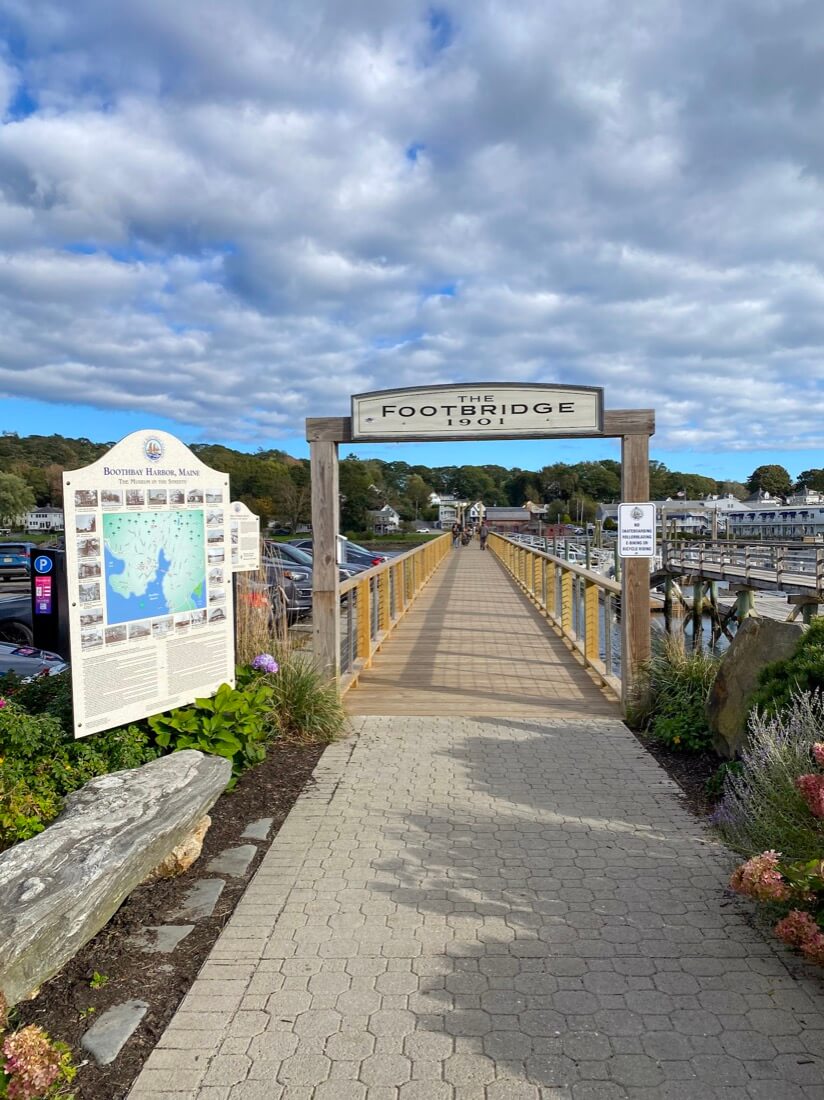 Boothbay Harbor Footbridge in Maine