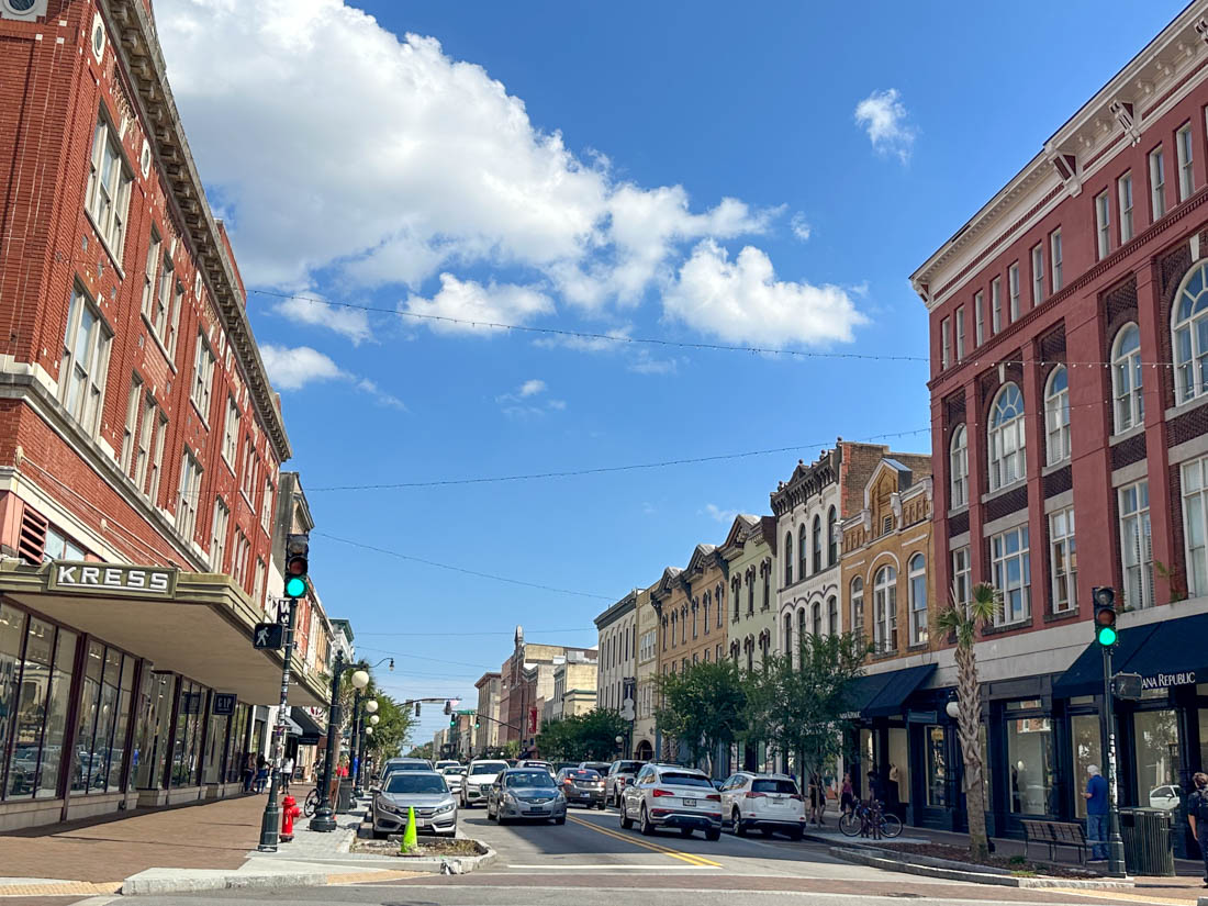 Broughton Street Blue Skies in Savannah