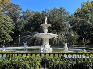 White Forsyth Park Fountain of Savannah Georgia
