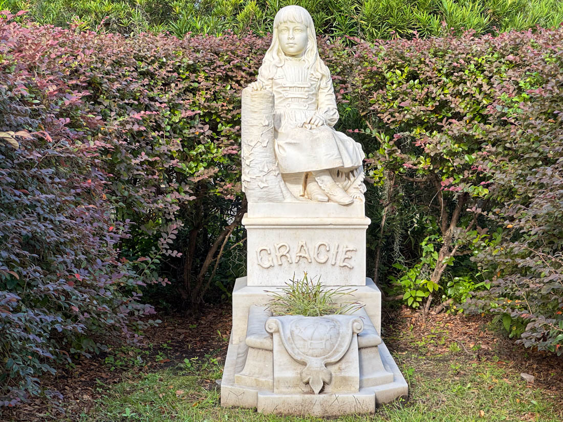 Gracie Statue of Little Girl in Bonaventure Cemetery Savannah