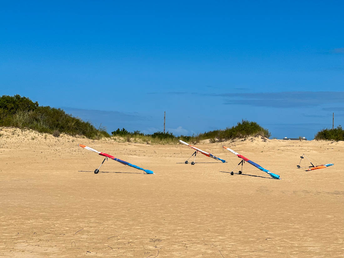 Hand Gliders on dunes of Jockey Ridge Park Nags Head Outer Banks