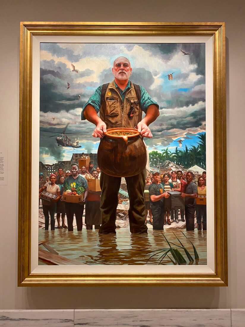 Jose Andres painting in the National Portrait Gallery Smithsonian museum in Washington DC