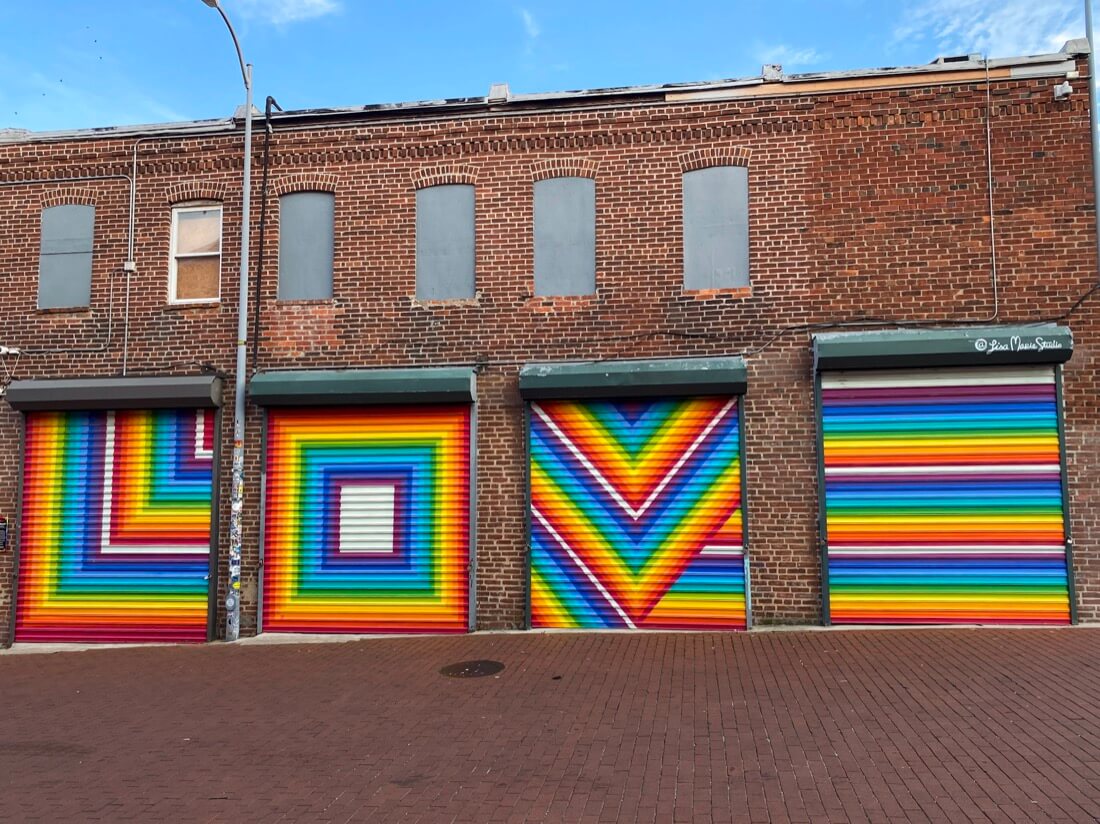 Love street art in Blagden Alley in Washington DC