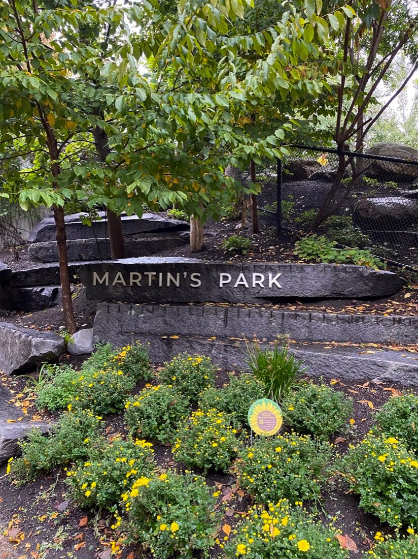 Martins Park sign in Boston Massachusetts