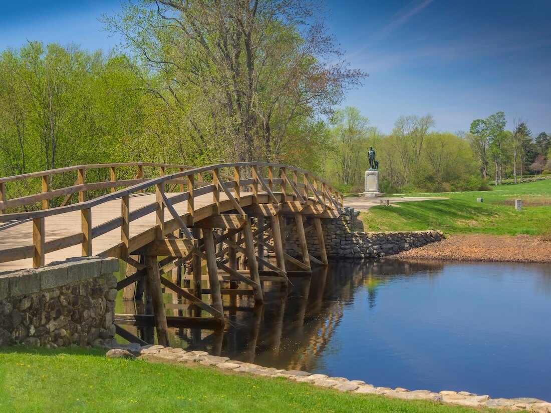 The Old North Bridge in Concord Massachusetts