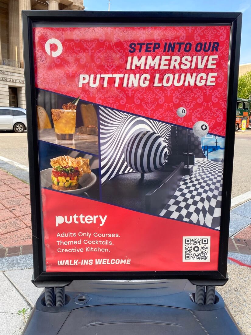 Puttery sign in Washington DC