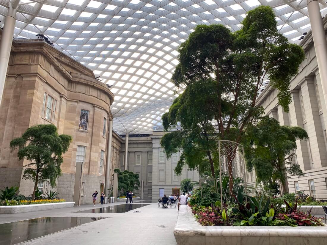 The atrium in the National Portrait Gallery in Washington DC