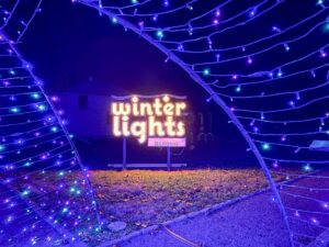 Winter Lights Christmas lights sign in Canton Massachusetts