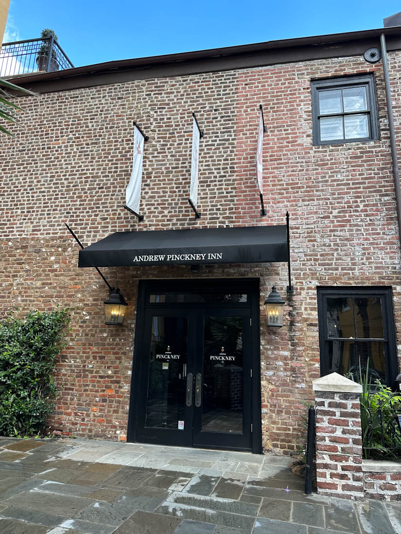 Front entrance of Andrew Pinckney Inn Charleston, South Carolina