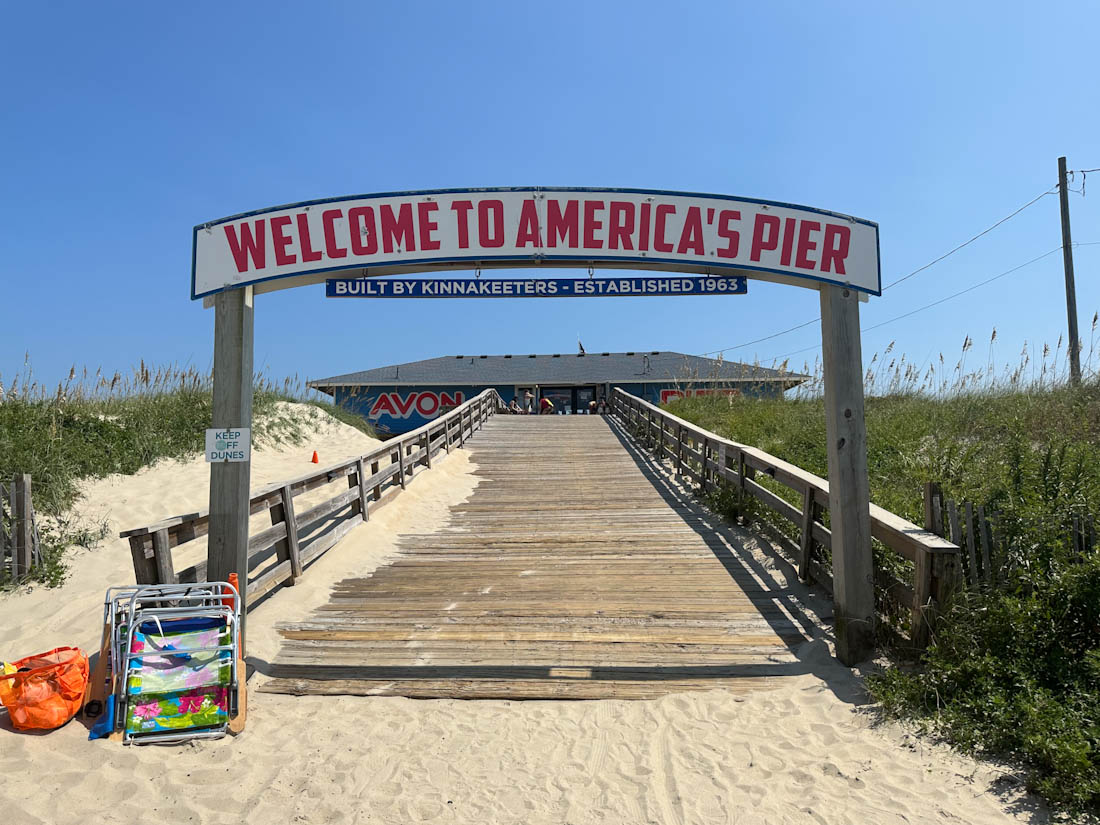 Avon Pier Sign in Outer Banks
