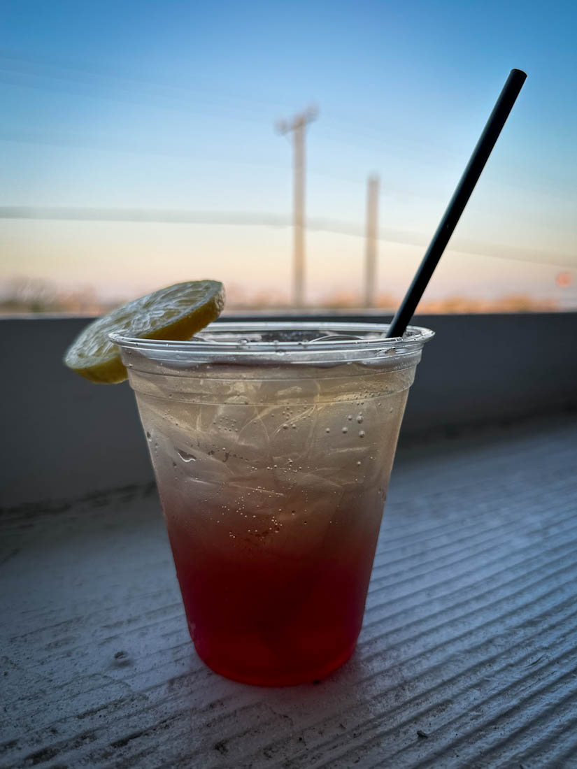 Black Pelican Restaurant Ocean Road Cocktail at Sunset in Kitty Hawk 