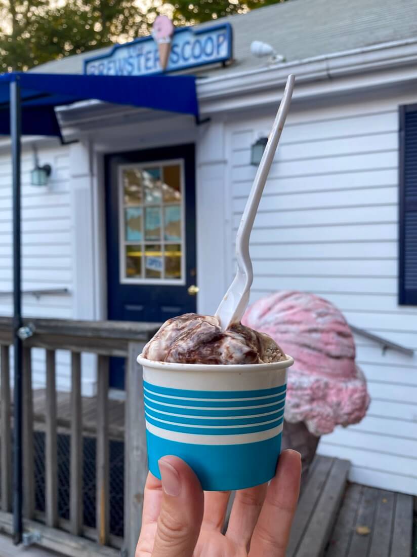 Brewster Scoop ice cream cup Cape Cod Massachusetts