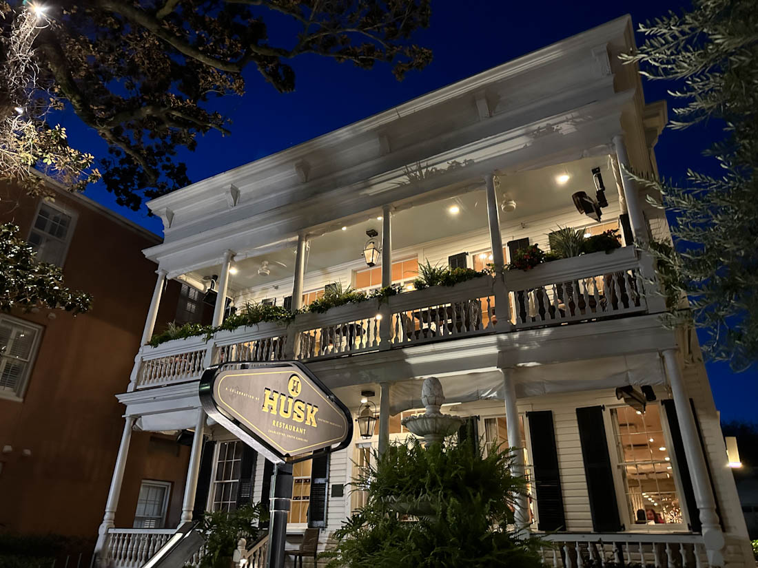 Husk Restaurant at Night in Charleston South Carolina