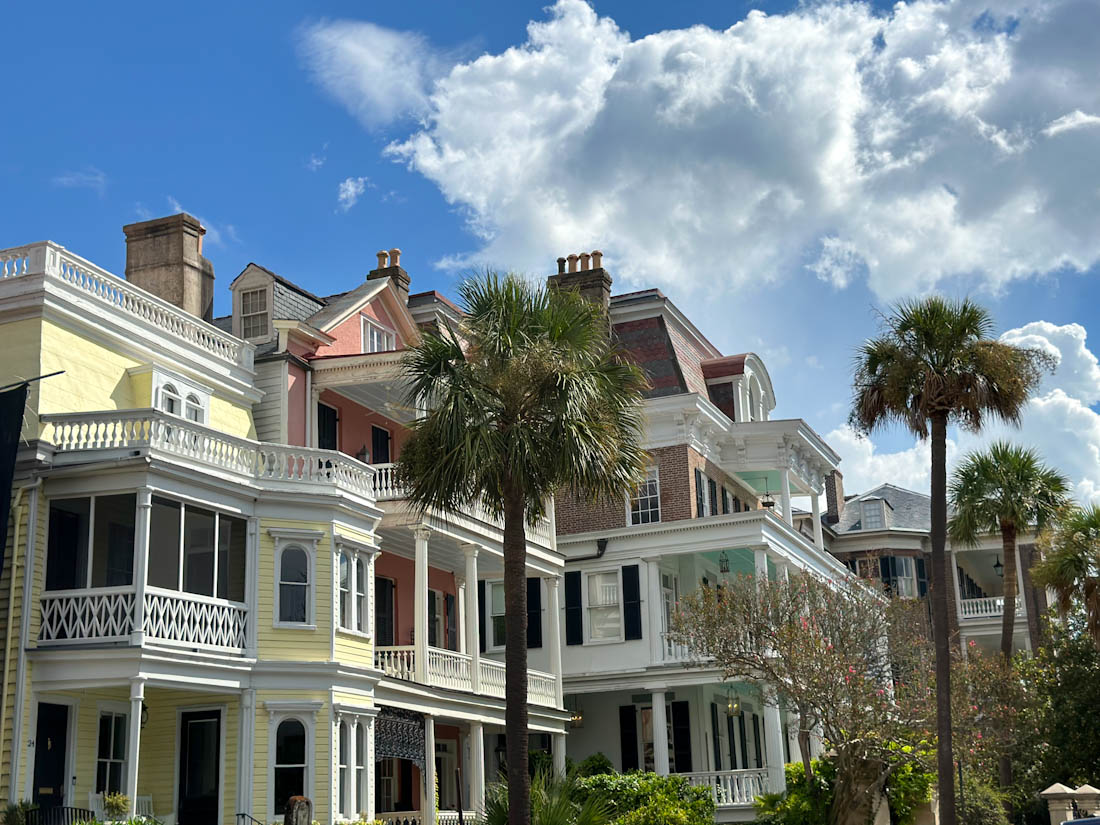 South Battery Mansions Very Close Up in Charleston