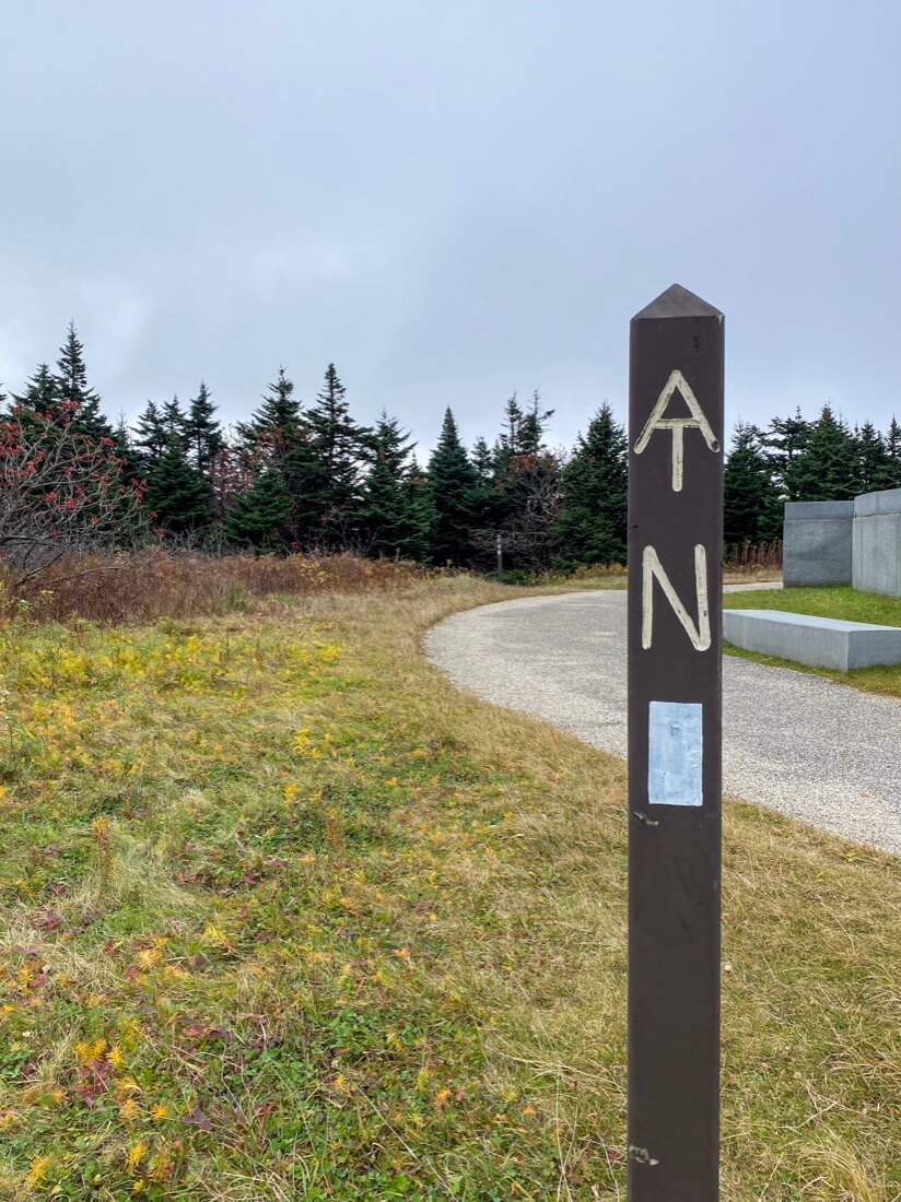 Appalachian Trail North marker seen at Mount Greylock in Adams Massachusetts