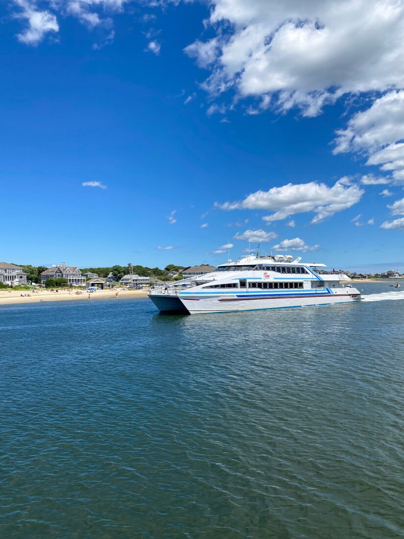 HyLine Cruise ferry between Hyannis and Nantucket or Marthas Vineyard on Cape Cod Massachusetts