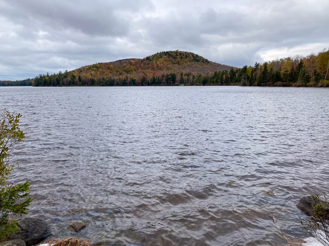 Cloudy day at Kettle Pond in Groton State Forest in Vermont
