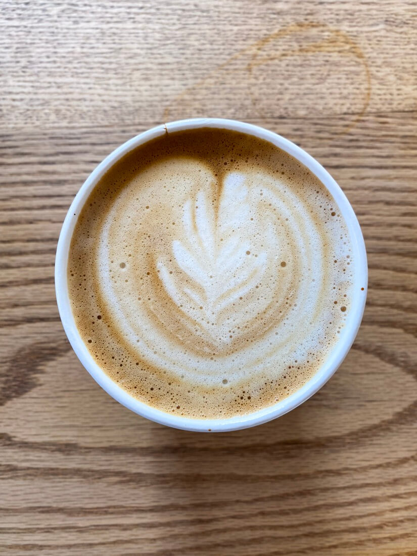 Latte from No. Six Depot Roastery and Cafe in West Stockbridge The Berkshires Massachusetts