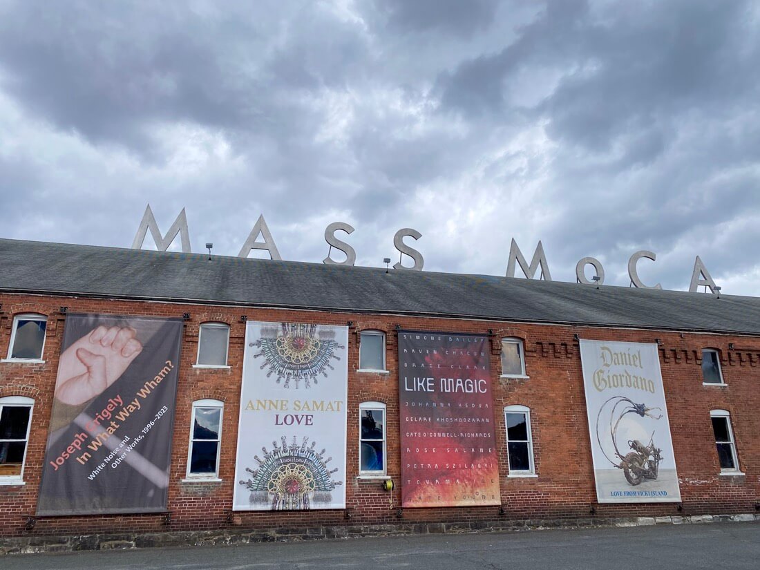 The MASS MoCA sign in North Adams Massachusetts