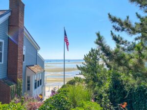 View of the beach from Commercial Street Provincetown Massachusetts