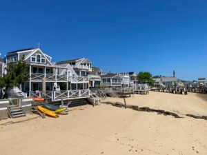 View of the houses along Dog Beach Provincetown Massachusetts