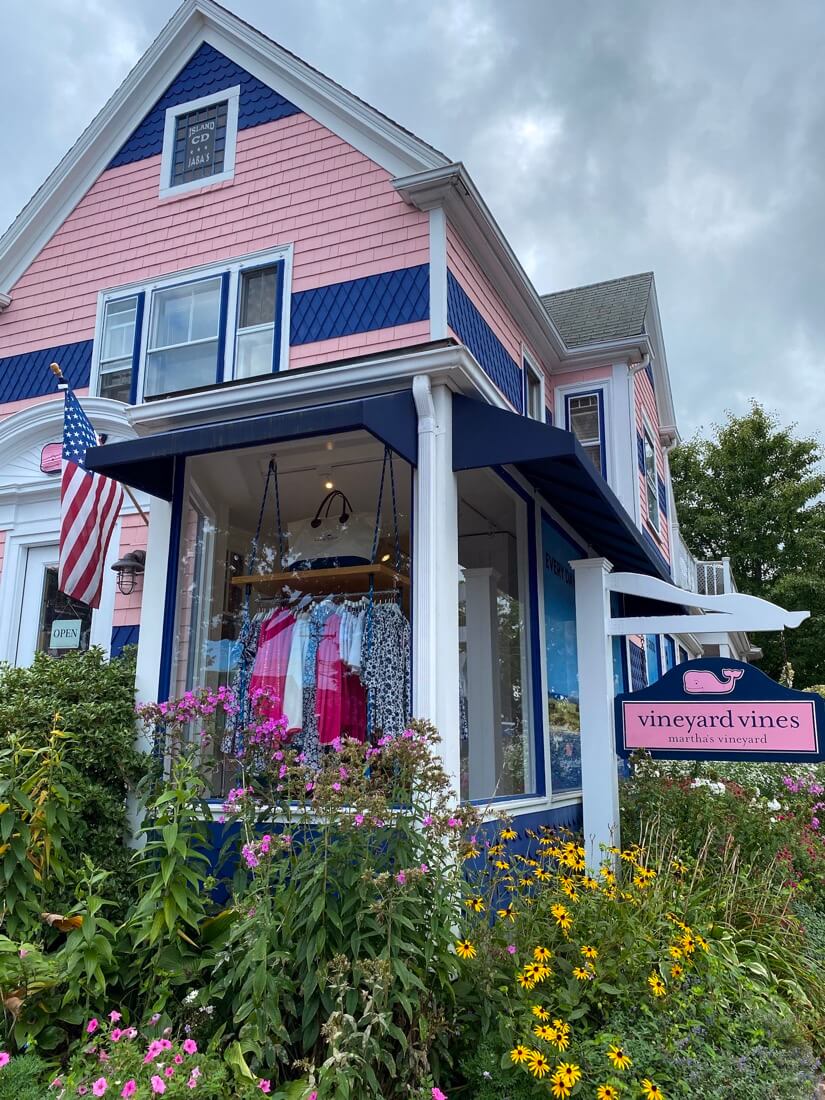 The Vineyard Vines pink and blue shop Oak Bluffs Marthas Vineyard Massachusetts